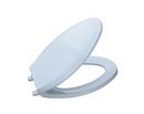 Elongated Closed Front Toilet Seat with Cover in Skylight