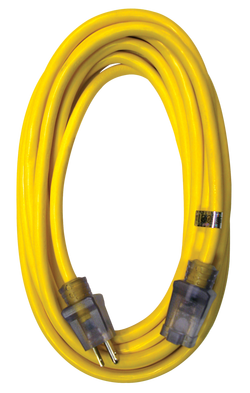 12/3 Gauge 50 ft. SJTW Heavy Duty Lighted Extension Cord in Yellow