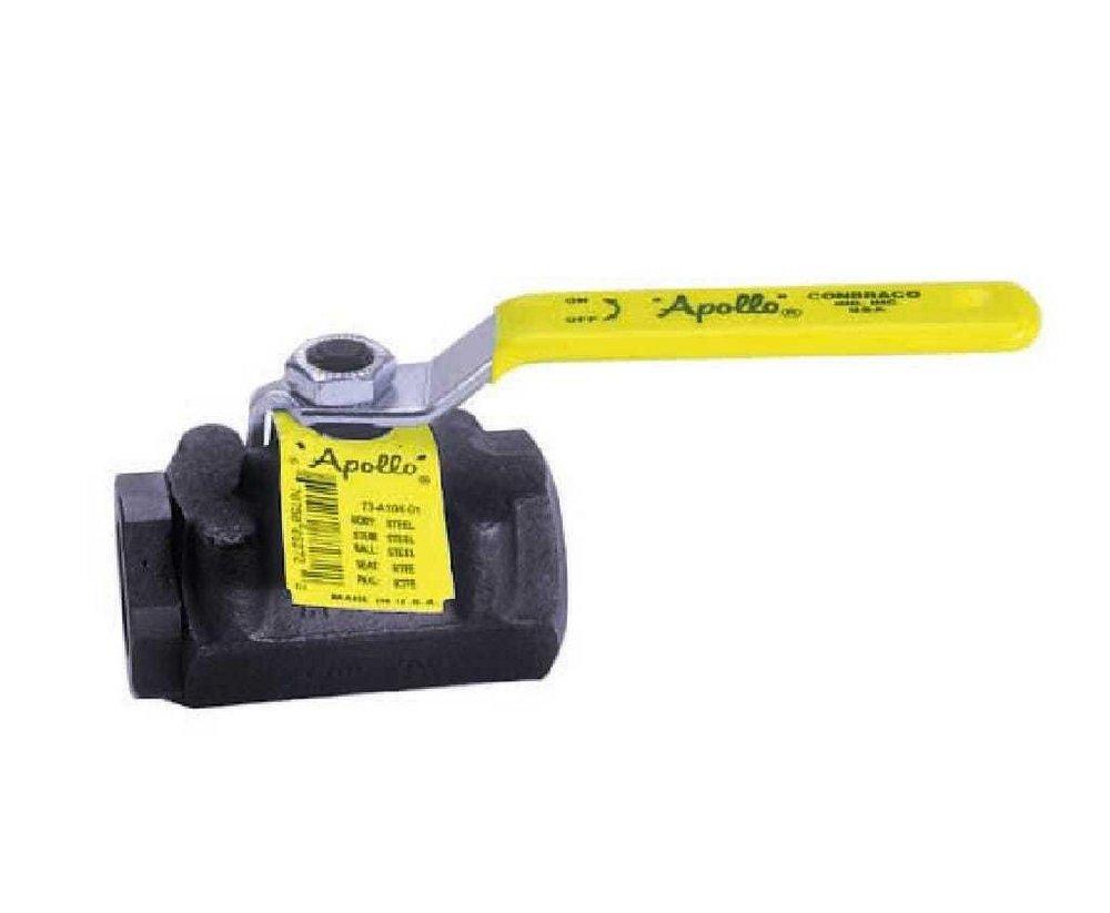 Apollo Valves Black 1-1/2 in. A105 Carbon Steel Standard Port Lever Lock FNPT 1500# Ball Valve 