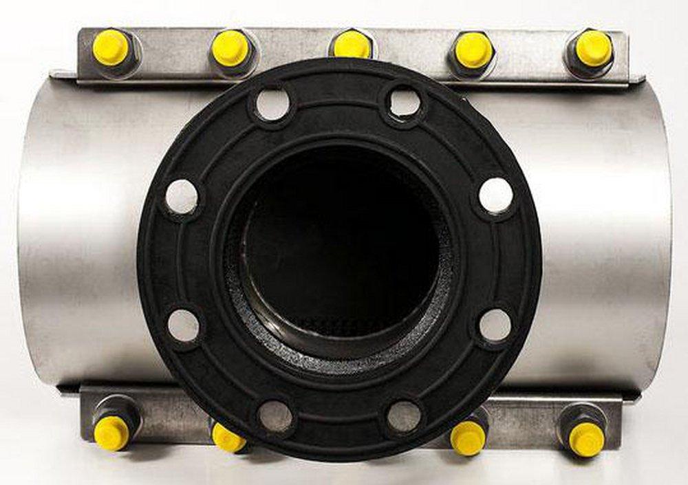 Romac Industries 12 x 12.75 - 13.20 in. Flanged 300 psi  304 and 304L Stainless Steel Tapping Sleeve 