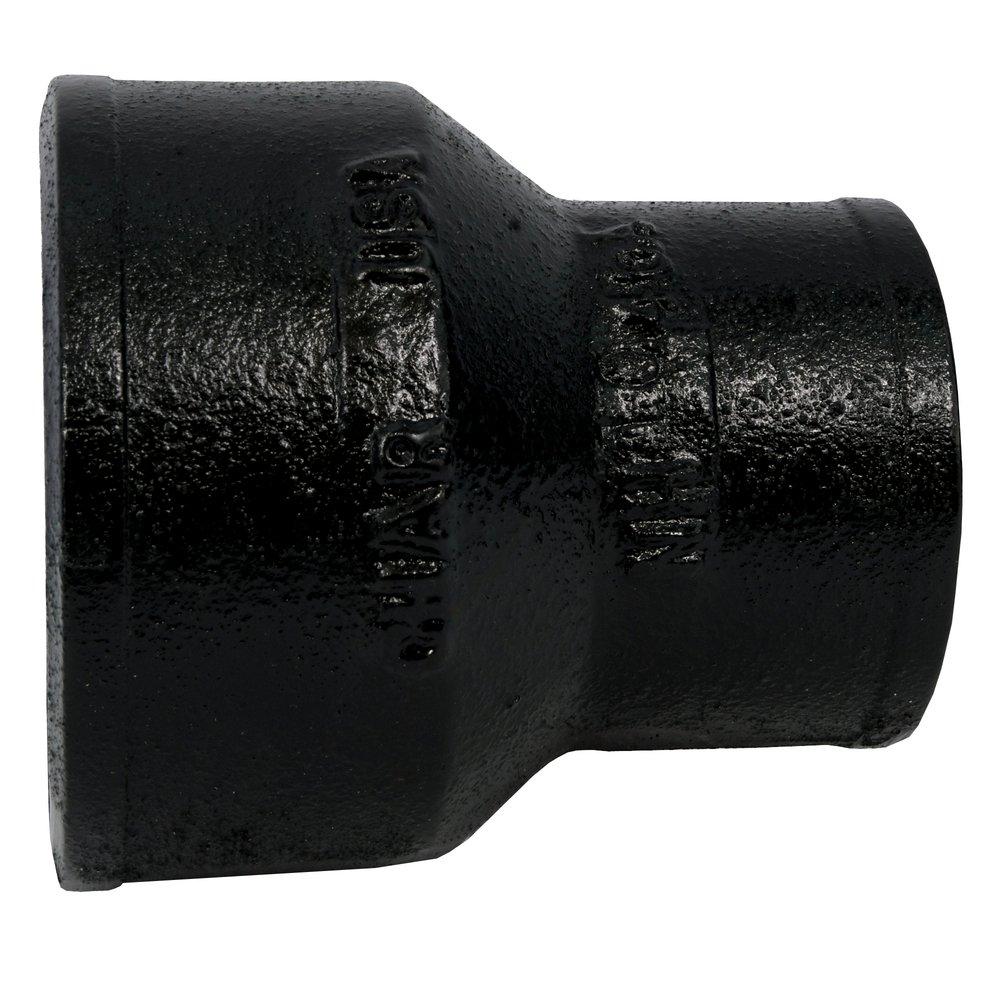 Black No Hub Cast Iron Reducer Short Concentric 