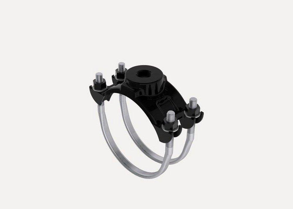 Romac Industries 4 in. Ductile Iron Single Strap U-Bolt Saddle 