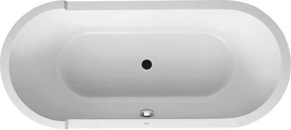 Duravit White 70-173/200 x 70-7/8 in. Drop-In Bathtub with Center Drain 