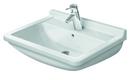 23-5/8 x 17-3/4 in. 1-Hole Ceramic and Vitreous China Wall Mount and Pedestal Rectangular Lavatory Sink in White Alpin