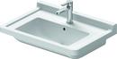 Duravit White 3-Hole Pedestal Rectangular Lavatory Sink 