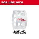 Milwaukee&reg; Black 1-1/4 in. Arbor (1 Piece) 