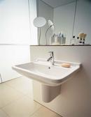 Duravit White 22 X 17 Three Hole 8 Center Ceramic DU Mount Lavatory 