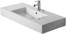3-Hole Console Bathroom Lavatory Sink in White Alpin