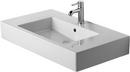 Duravit White 33-1/2 in. Single-Hole Ceramic Vanity Basin 