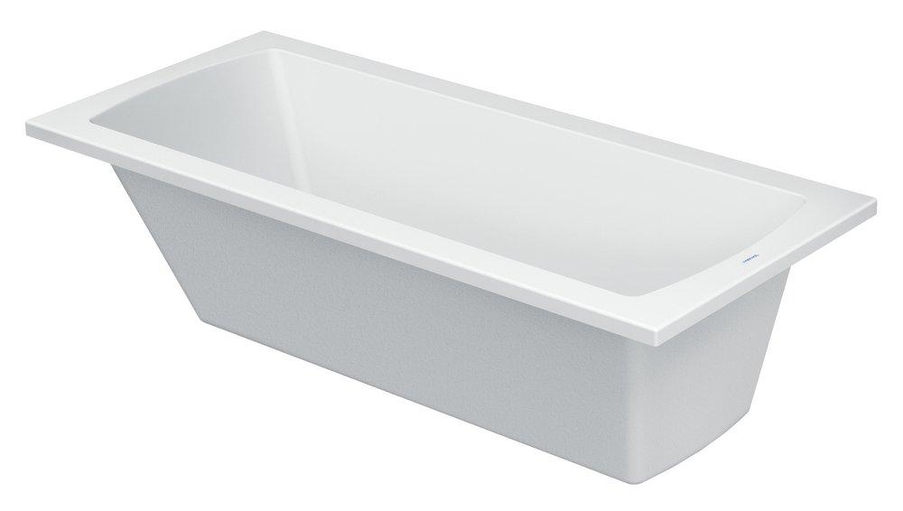 Duravit White 66-7/8 x 29-1/2 in. Soaker Drop-In Bathtub with Reversible Drain 
