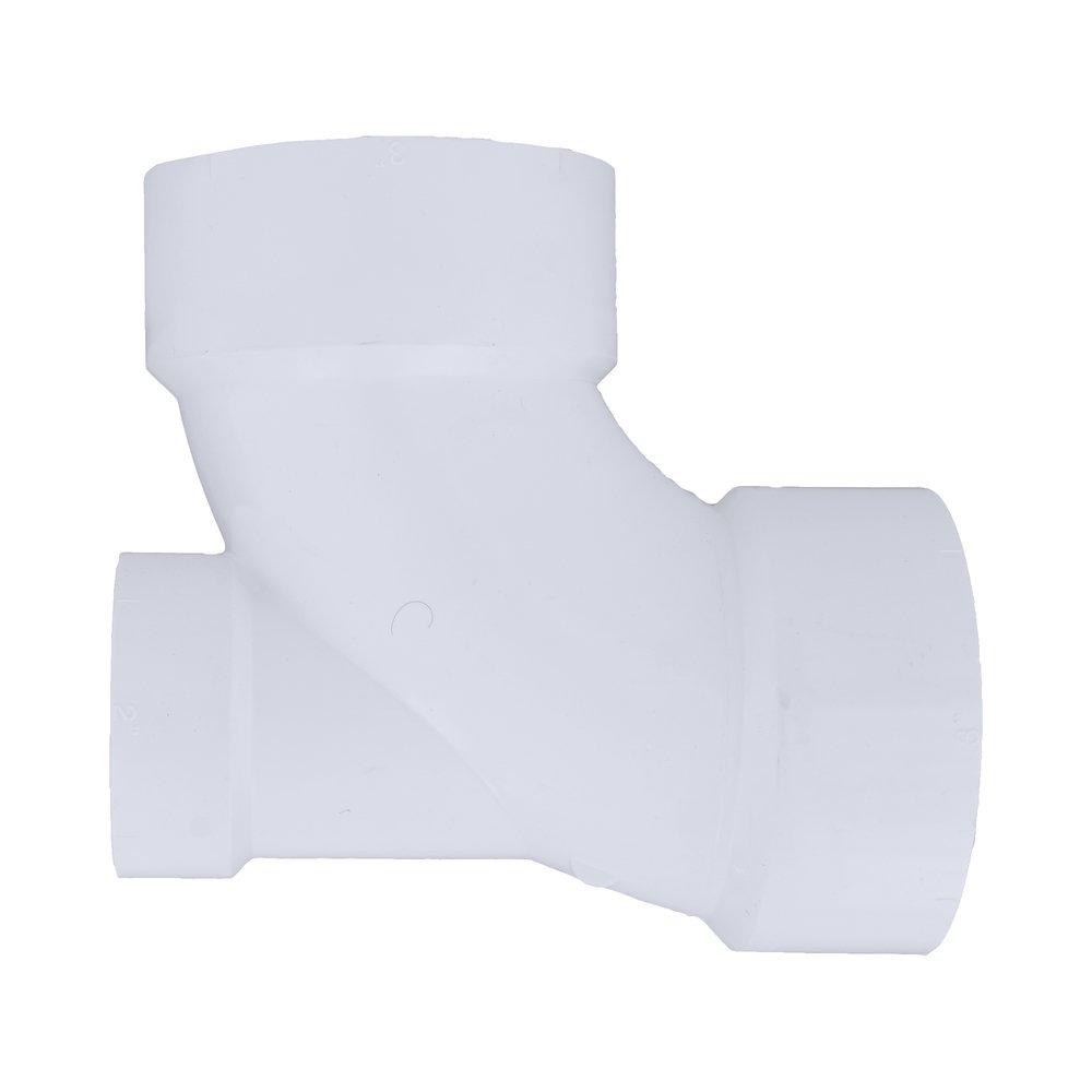 White PVC DWV 90&deg; Elbow with 1-1/2 