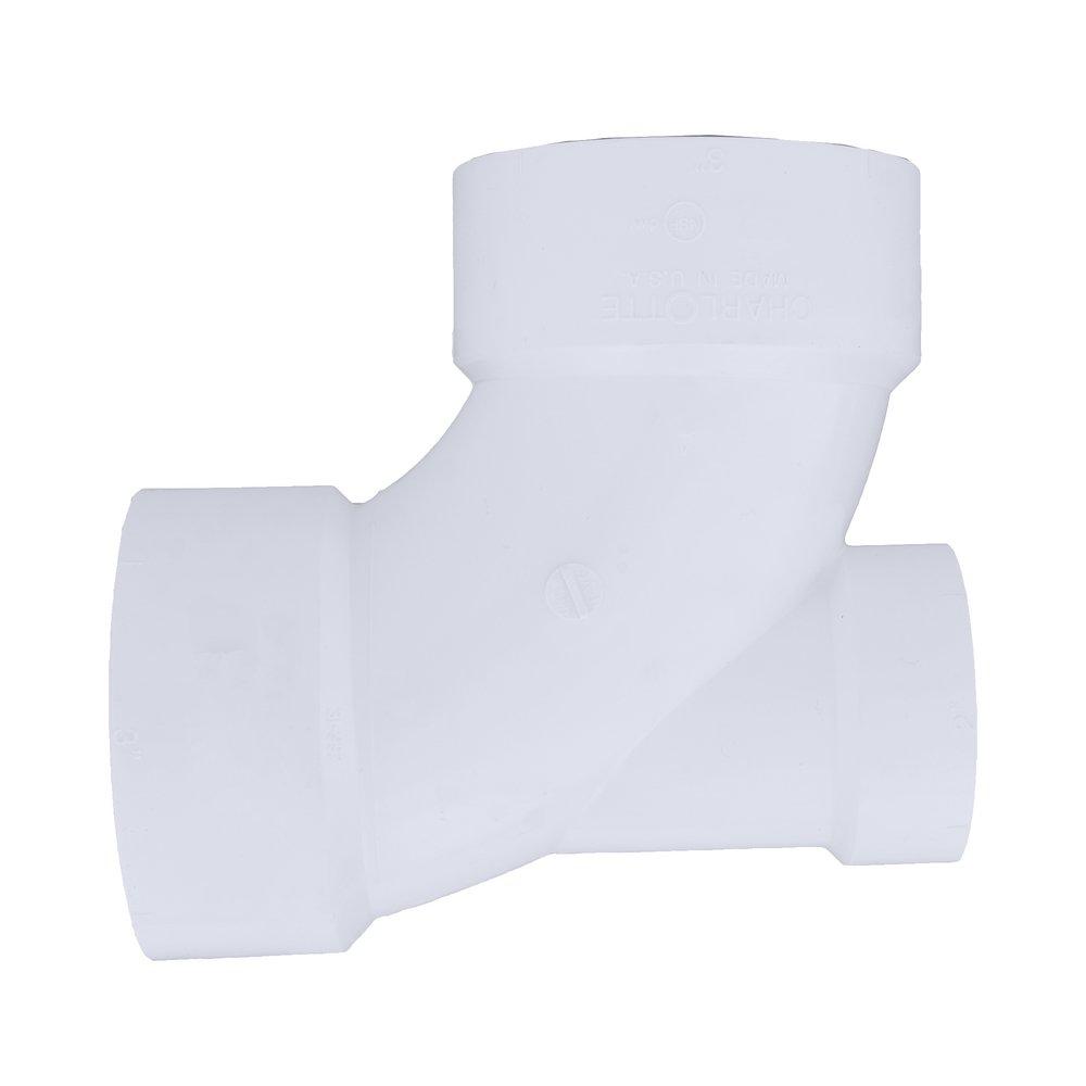 White PVC DWV 90&deg; Elbow with 1-1/2 