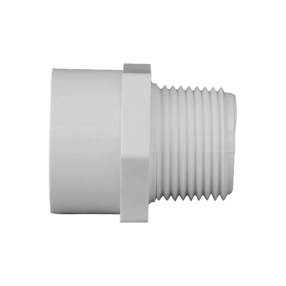 White PVC Schedule 40 Male Adapter 