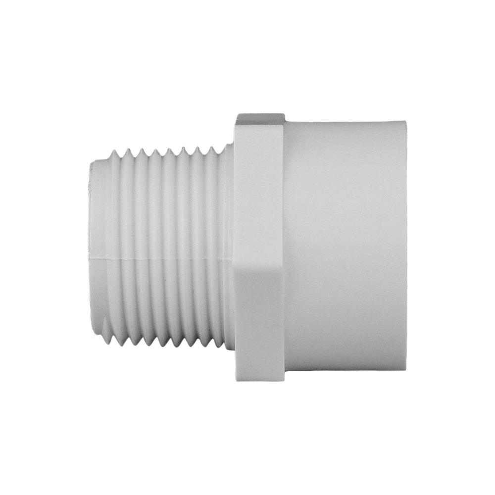 White PVC Schedule 40 Male Adapter 