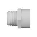 White PVC Schedule 40 Male Adapter 