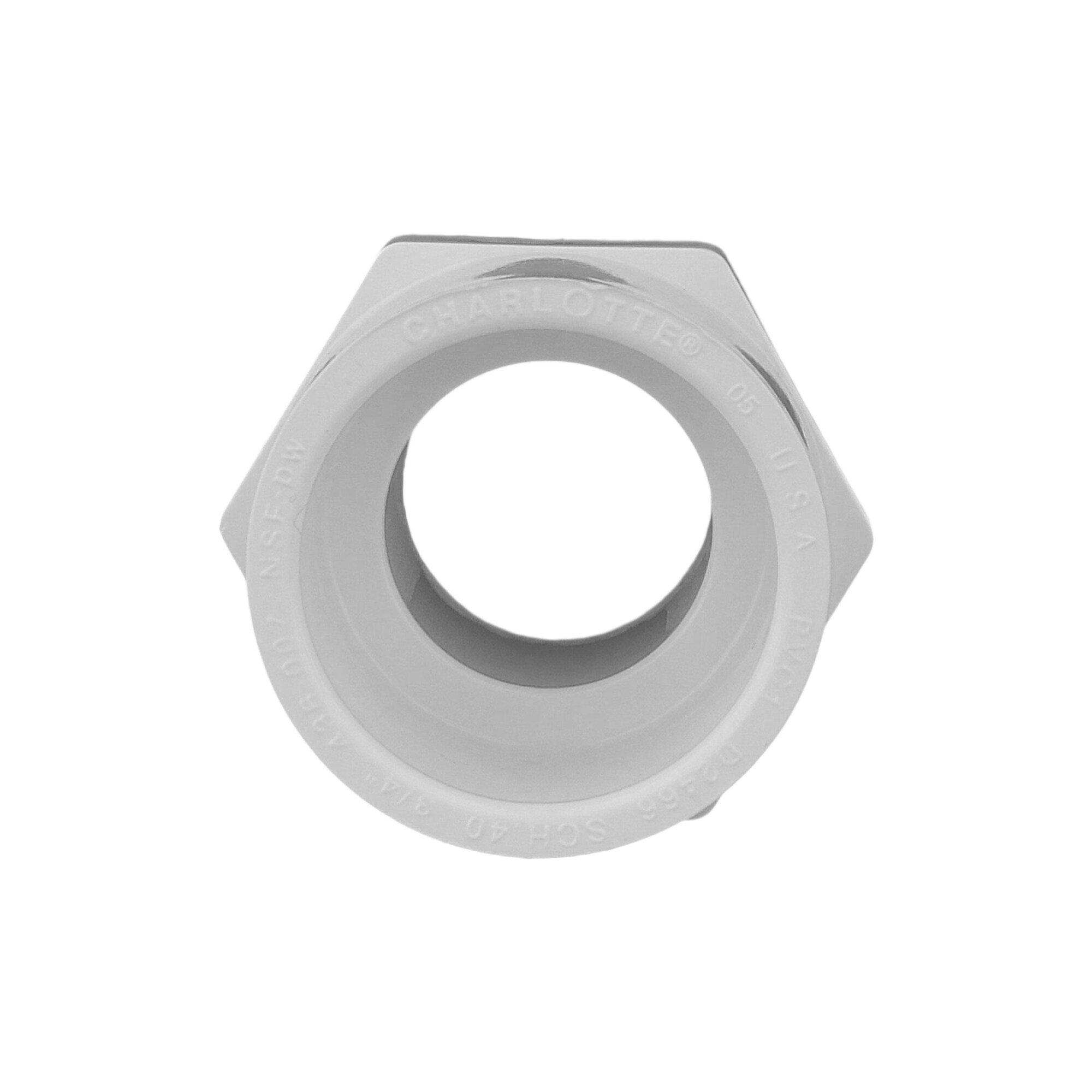 White MPT x Slip Plastic Adapter 