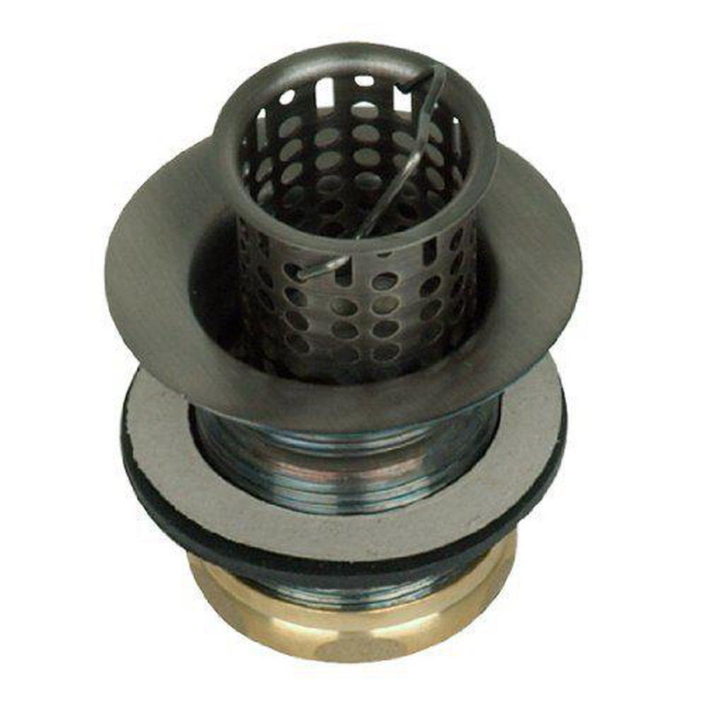 B & B Sales Weathered Brass 2 in. Junior Basket Strainer with Nut and Washer 