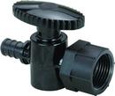 PureFlow&reg; Crimp Black Crimp Lever Handle Straight Supply Stop Valve in Black 