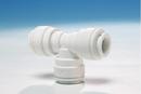 White OD Tube Polypropylene Reducing Tee 