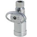 1/2 x 3/8 in. Adapter x OD Compression Round Handle Straight Supply Stop Valve in Polished Chrome