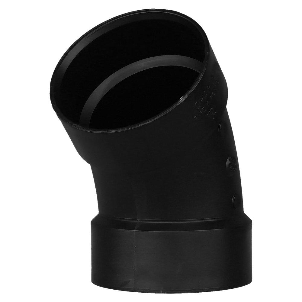 Black ABS DWV 45&deg; Elbow 
