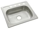 25 x 22 in. 4 Hole Stainless Steel Single Bowl Drop-in Kitchen Sink in Luster Stainless Steel
