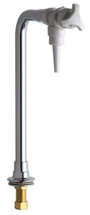 Chicago Faucets Polished Chrome Single Knob Handle Deck Mount Service Faucet 