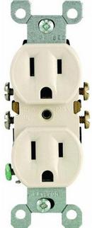 LEVITON Light Almond 15A Duplex Receptacle 