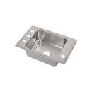 22 x 19-1/2 in. No-Hole 1-Bowl 304 Stainless Steel Top Mount and Drop-In Classroom Sink in Lustrous Satin