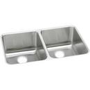 Elkay Lustrous Satin 35-3/4 x 18-1/2 in. No Hole Stainless Steel Double Bowl Undermount Kitchen Sink 