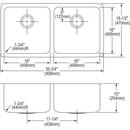 Elkay Lustrous Satin 35-3/4 x 18-1/2 in. No Hole Stainless Steel Double Bowl Undermount Kitchen Sink 