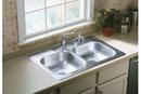 33 x 22 in. 4 Hole Stainless Steel Double Bowl Drop-in Kitchen Sink in Luster Stainless Steel