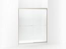 Sterling Nickel 59-5/8 in. Sliding Shower Door with Lake Mist Glass 