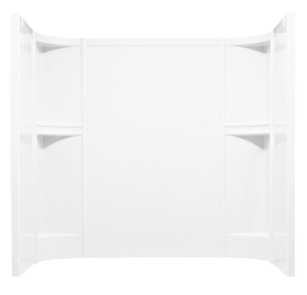 Sterling White 60 x 31-1/4 x 55 in. Tub & Shower Wall 