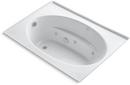 60 x 42 in. Total Massage Drop-In Bathtub with End Drain in White