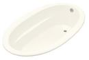 72 x 42 in. Total Massage Drop-In Bathtub with Reversible Drain in Biscuit