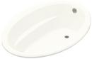 60 x 42 in. Total Massage Drop-In Bathtub with Right Drain in White