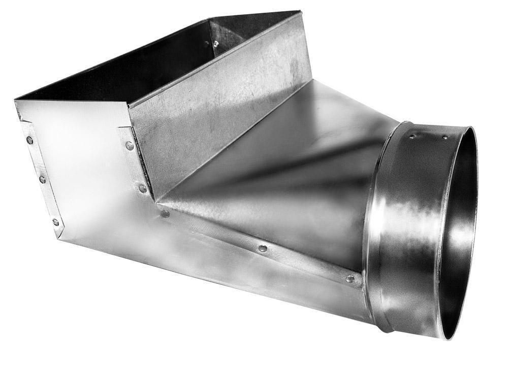 14 x 6 in. 90 Degree Boot Galvanized Steel 30 ga 