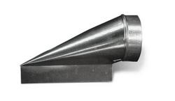 4 x 10 x 7 in. Center Galvanized Steel End Boot