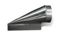 4 x 12 x 8 in. Center Galvanized Steel End Boot 