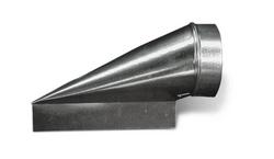 2-1/4 x 10 x 4 in. Center Galvanized Steel End Boot