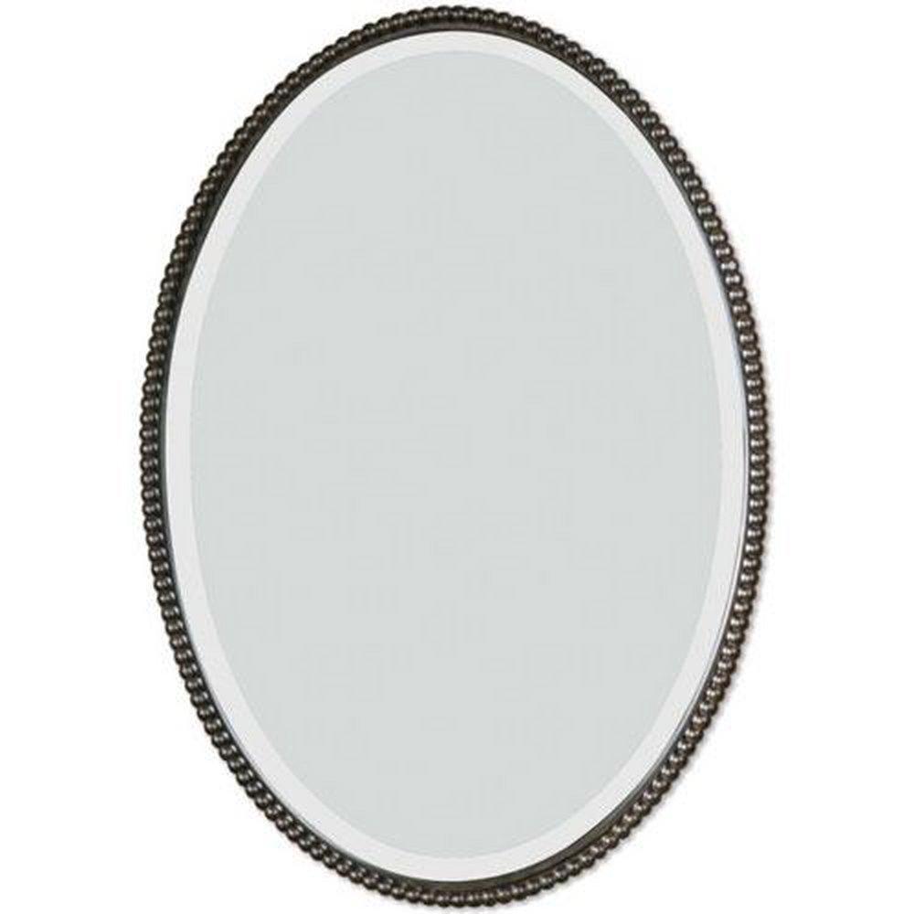 Uttermost Company 22 in. Beveled Oval Mirror in Oil Rubbed Bronze 