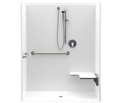 36-1/4 x 62 x 77-1/4 in. Alcove Shower Unit in White