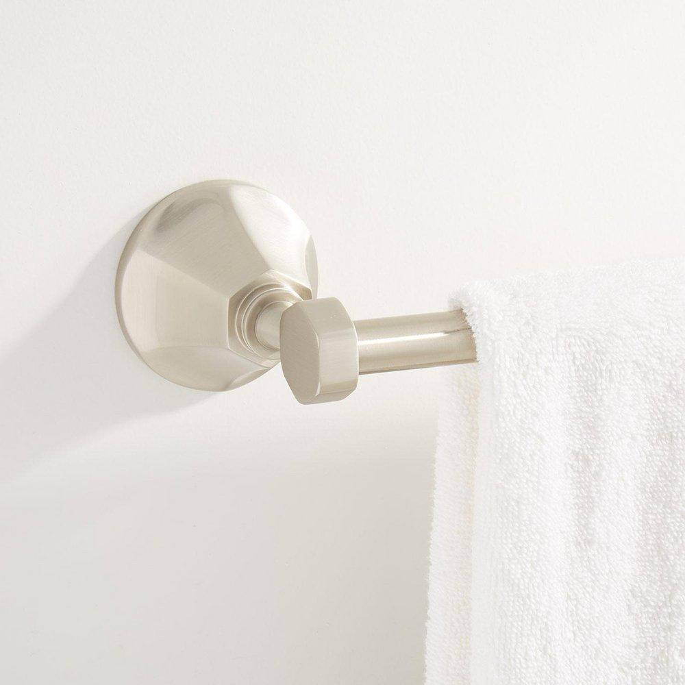 Signature Hardware Brushed Nickel 20-1/2 in. Towel Bar 