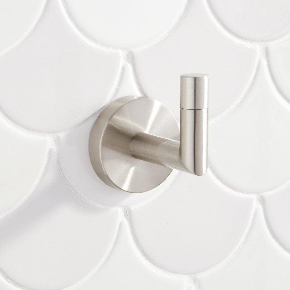 Signature Hardware Brushed Nickel 1 Robe Hook 