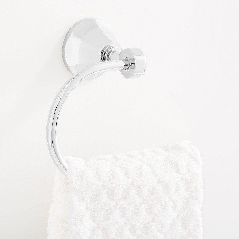 Signature Hardware Chrome Round Open Towel Ring 