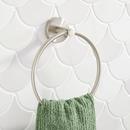 Signature Hardware Brushed Nickel Round Closed Towel Ring 