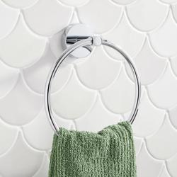 Round Closed Towel Ring in Polished Chrome