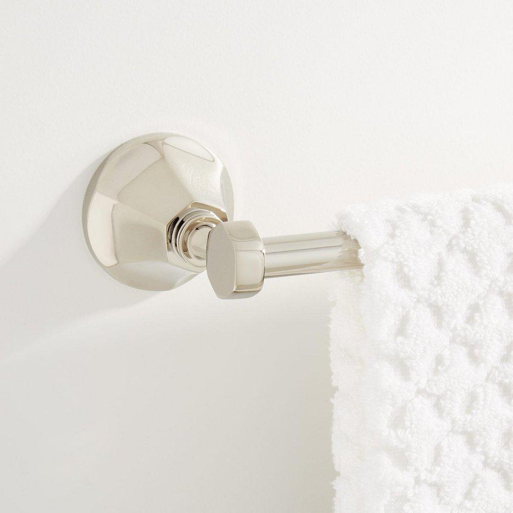Signature Hardware Polished Nickel 20-1/2 in. Towel Bar 