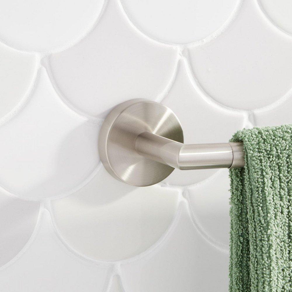 Signature Hardware Brushed Nickel 20-1/8 in. Towel Bar 